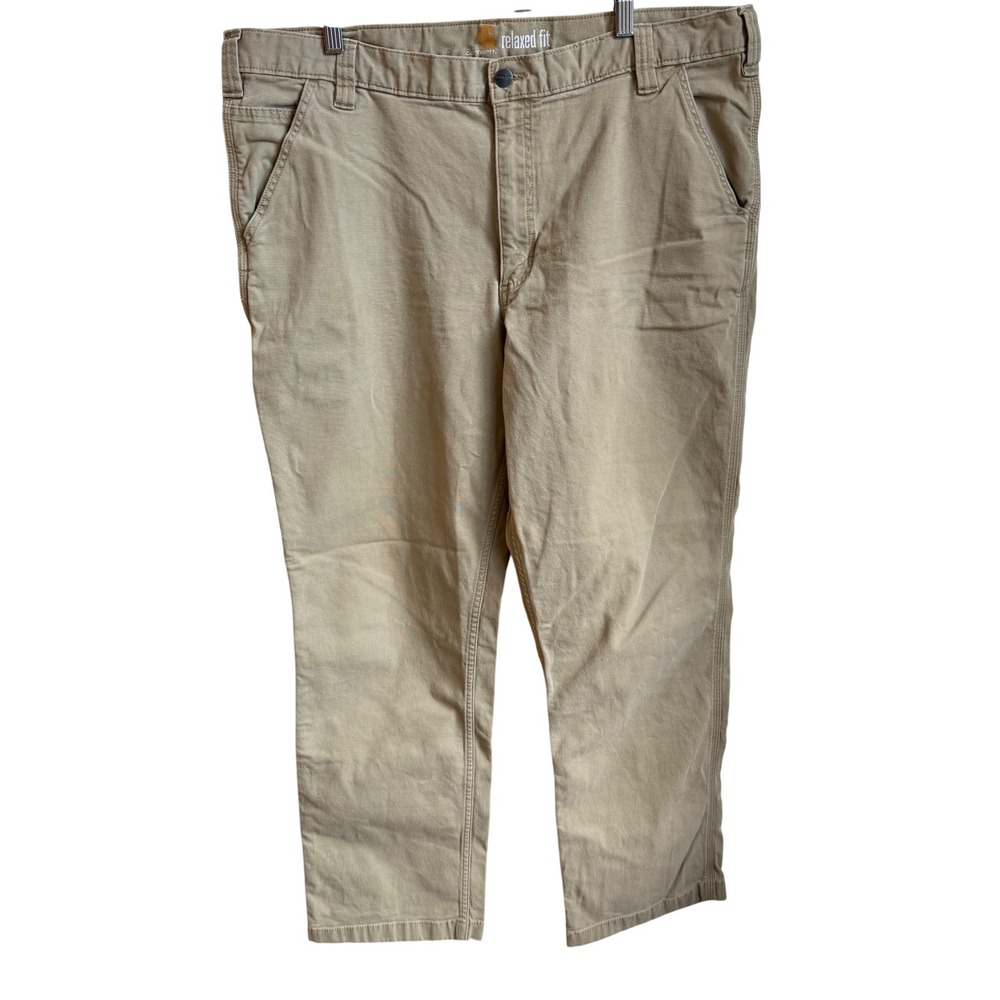 Carhartt Carpenter Pants Mens 40x30 Tan Relaxed Fit Canvas Utility‎ Workwear